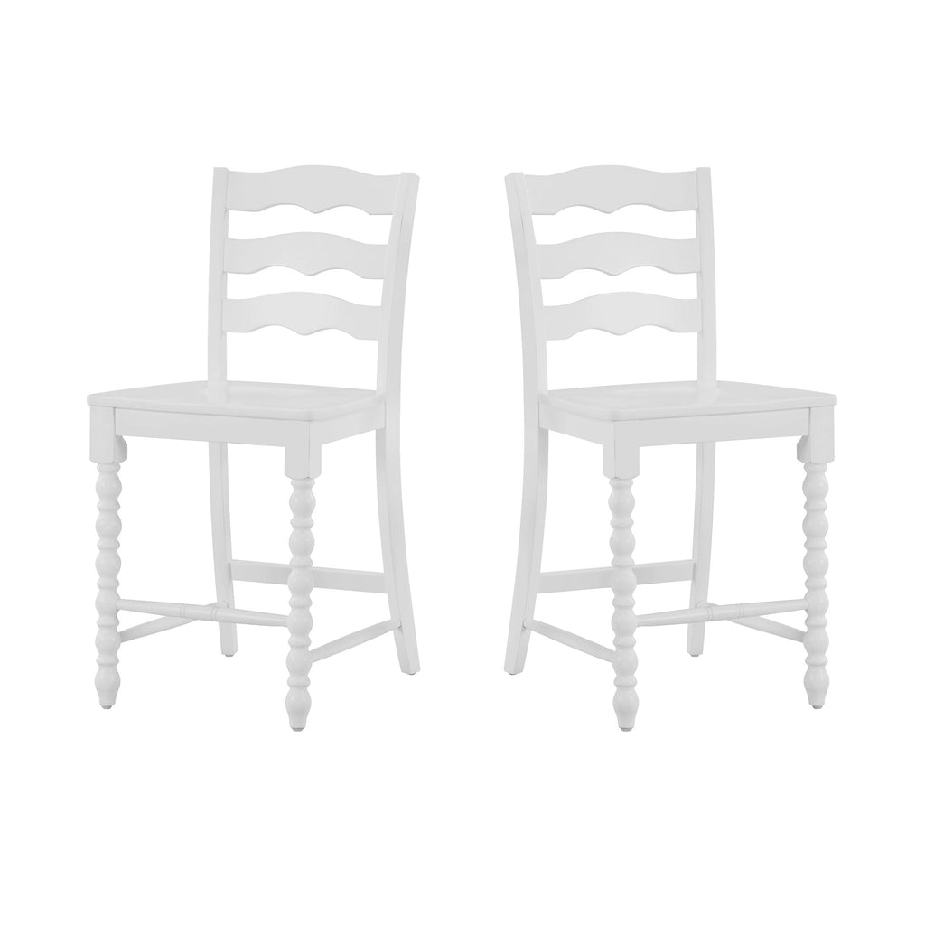 The Pioneer Woman Harper Counter-height Wood Stools, 2 Pack, White