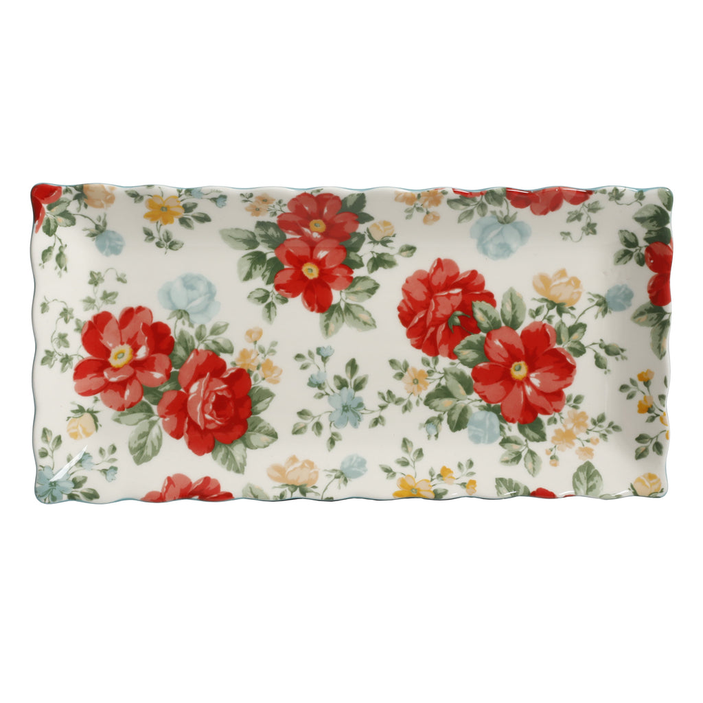 The Pioneer Woman Floral Medley 12.3" Stoneware Serving Platters, 3-Piece Set
