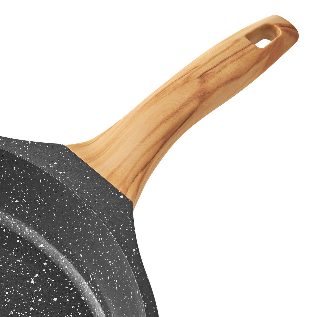 The Pioneer Woman Prairie Signature Cast Aluminum 12" Fry Pan, Charcoal Speckle