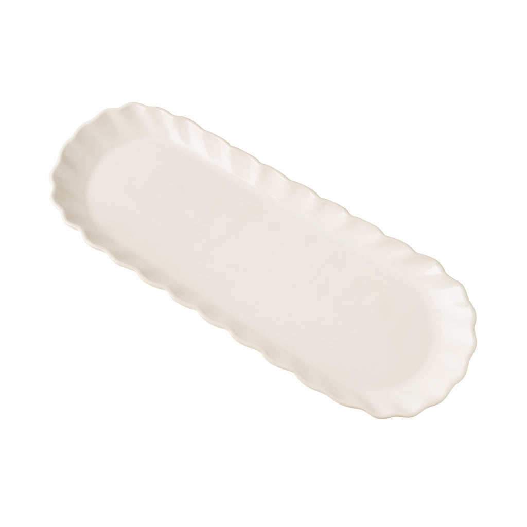 Pioneer Woman Cream Colette Tray with 3 Bowls with lids