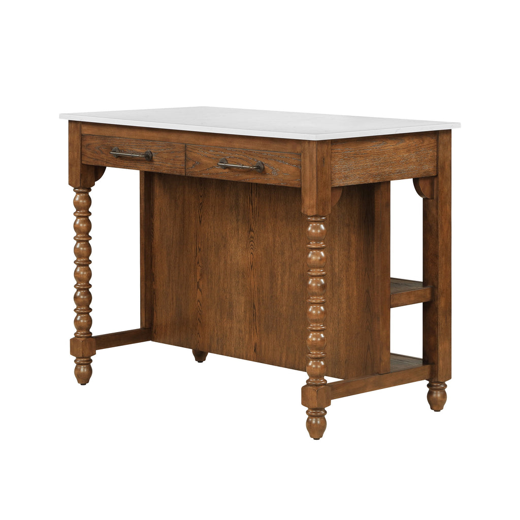 The Pioneer Woman Harper Kitchen Island with Drawers, Homestead Brown