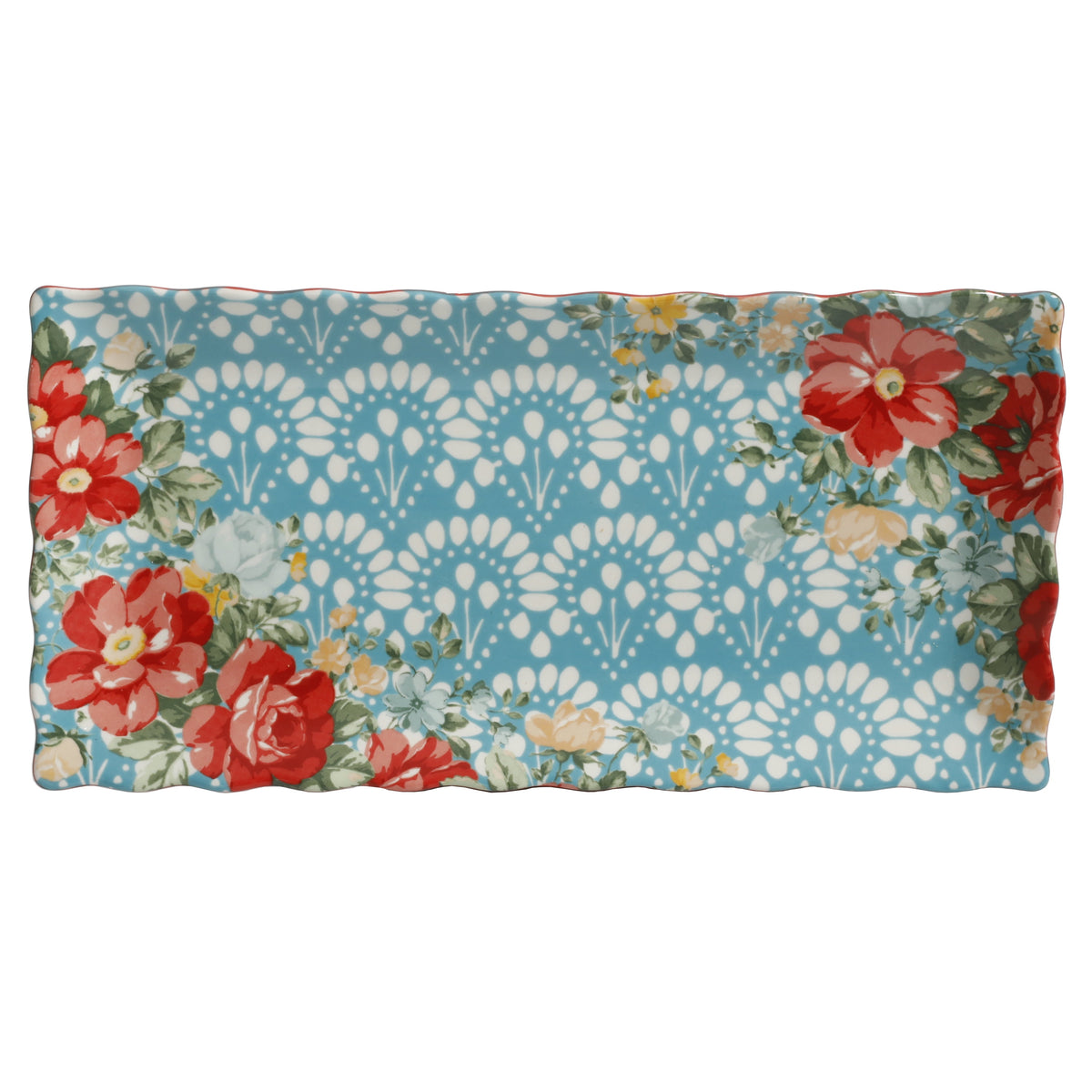 The Pioneer Woman Floral Medley 12.3" Stoneware Serving Platters, 3-Piece Set