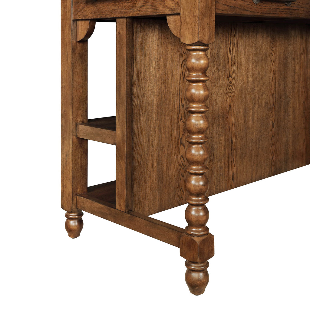 The Pioneer Woman Harper Kitchen Island with Drawers, Homestead Brown