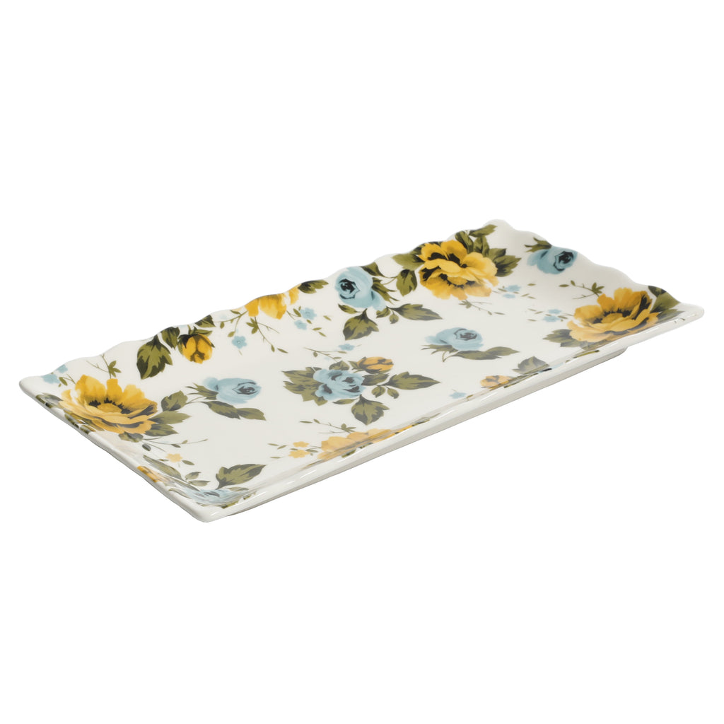 The Pioneer Woman Floral Medley 12.3" Stoneware Serving Platters, 3-Piece Set