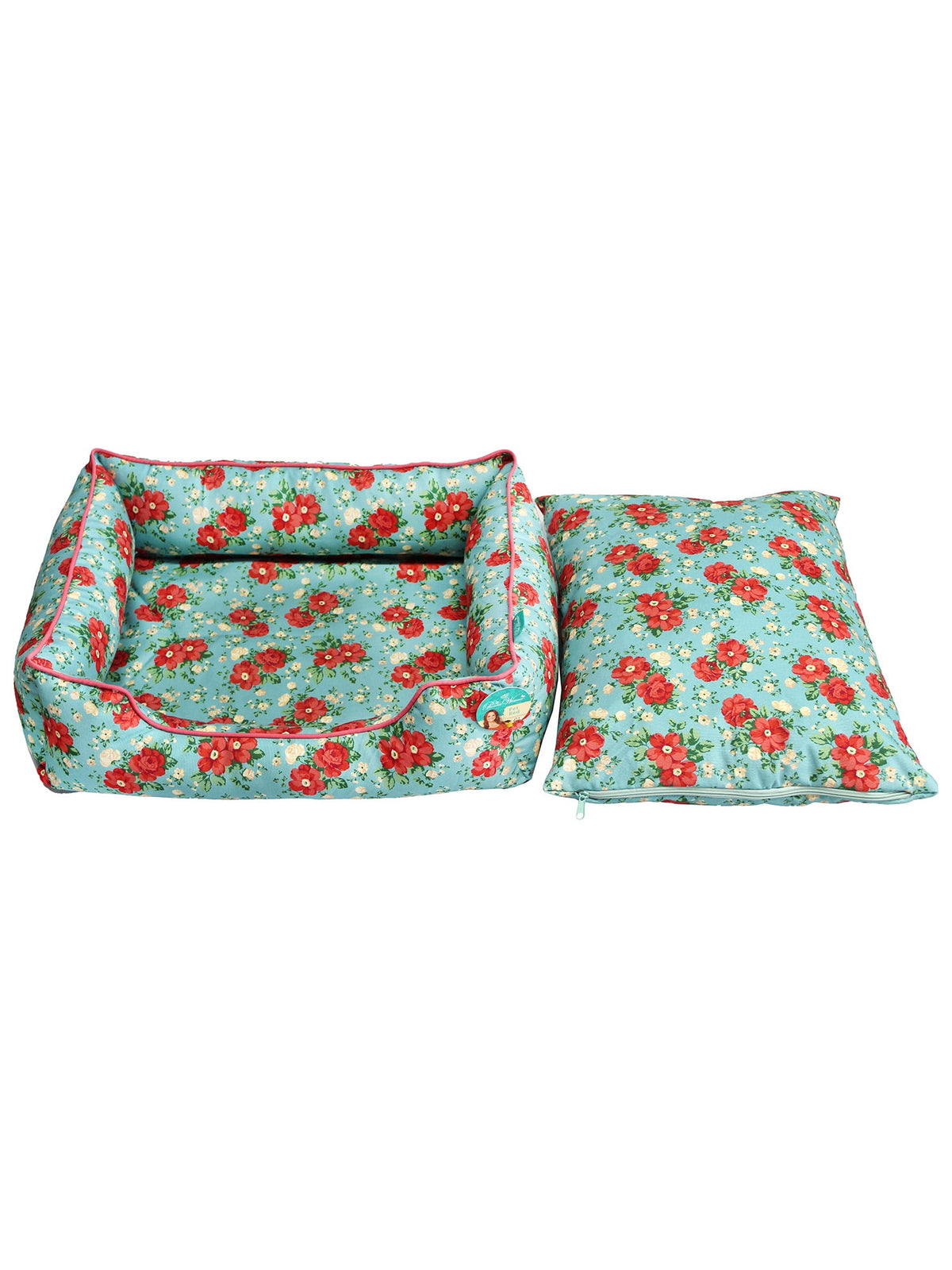 The Pioneer Woman Vintage Floral Medium Pet Bed, Multi-Color, 25" x 21"