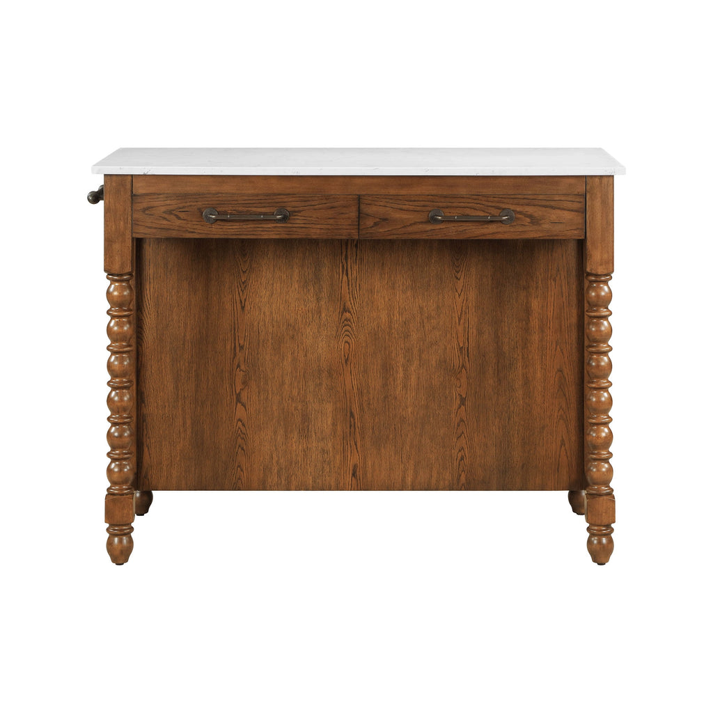 The Pioneer Woman Harper Kitchen Island with Drawers, Homestead Brown