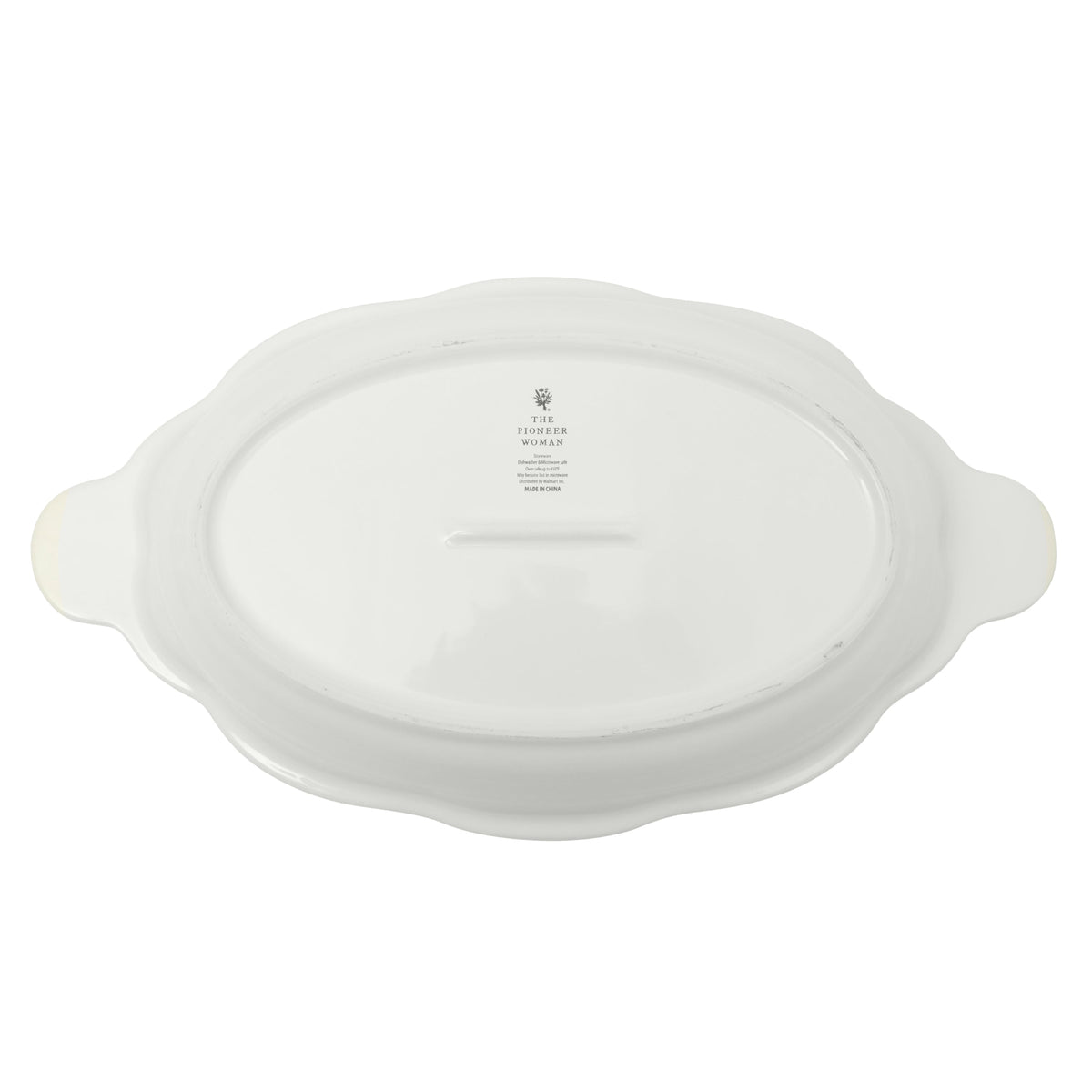 The Pioneer Woman 3-Quart Oval Pumpkin Stoneware Baker with Lid, Linen