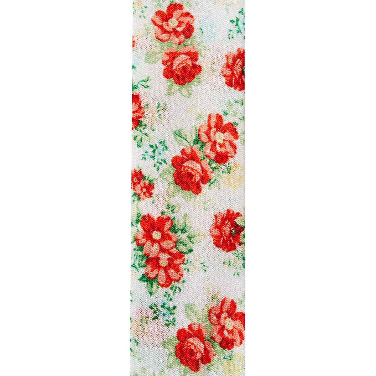 The Pioneer Woman Vintage Floral White Double Fold Cotton Bias Tape Ribbon, 7/8" x 25 Yards