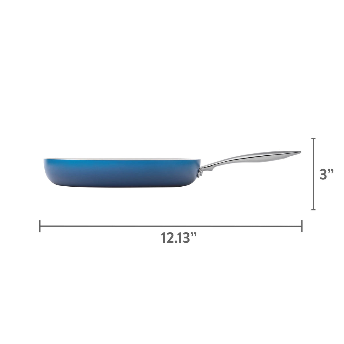 The Pioneer Woman Harlow 12" Ceramic Non-Stick Fry Pan, Denim Blue