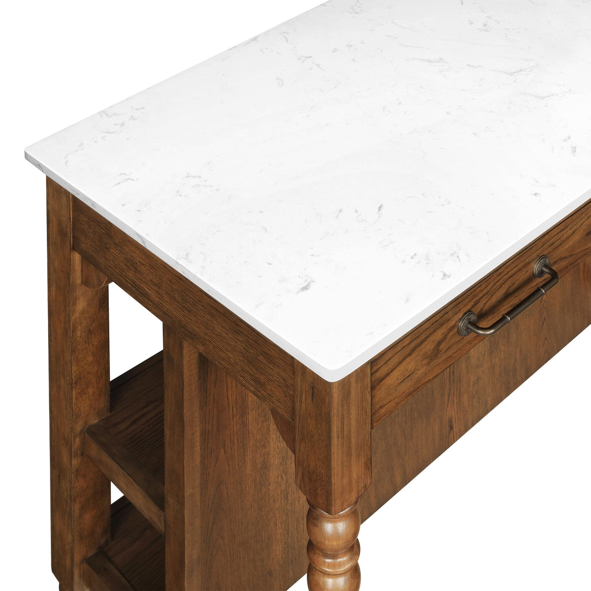 The Pioneer Woman Harper Kitchen Island with Drawers, Homestead Brown