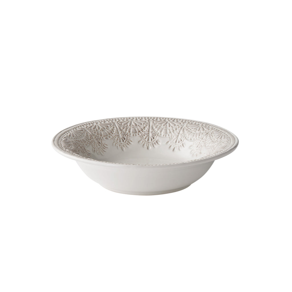 The Pioneer Woman Vintage Lace 12-Piece Ceramic Dinnerware Set, Linen