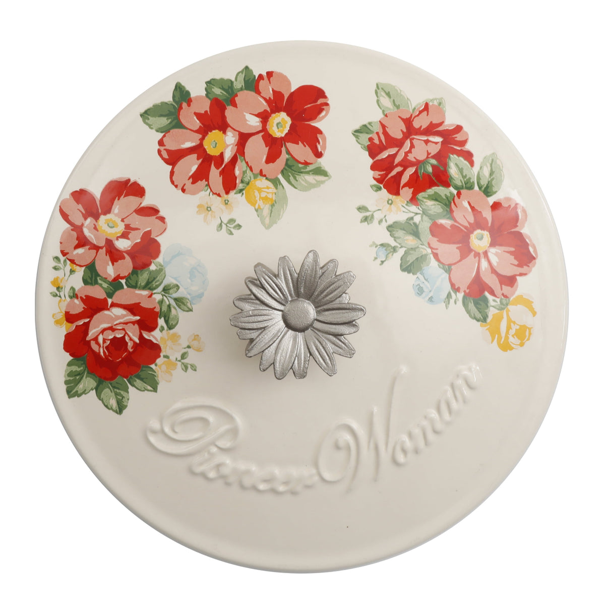 The Pioneer Woman Vintage Floral Enameled Cast Iron 3-Quart Dutch Oven
