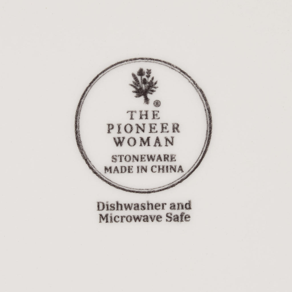 The Pioneer Woman Delilah 12-Piece Stoneware Dinnerware Set, Blue