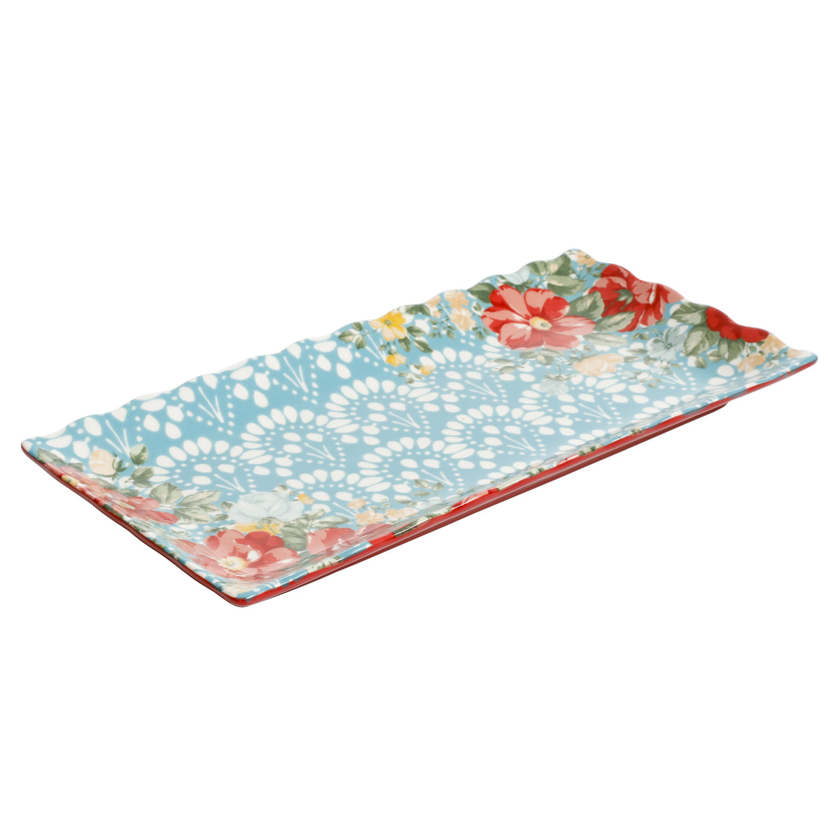 The Pioneer Woman Floral Medley 12.3" Stoneware Serving Platters, 3-Piece Set