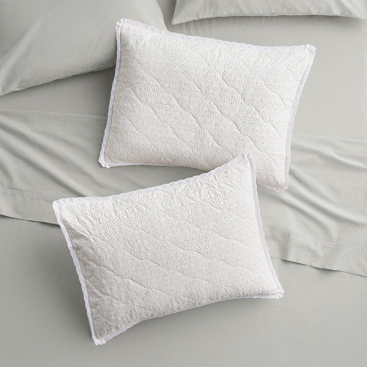 The Pioneer Woman Agatha Floral Gauze Pillow Sham, Standard, Blue Dust, 2 Pack - Cozy Cottage
