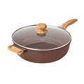 The Pioneer Woman Prairie Signature 6-Quart Cast Aluminum Jumbo Cooker Saute Pan, Charcoal Speckle - Farmhouse