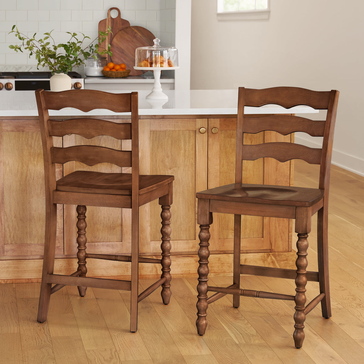 The Pioneer Woman Harper Counter-height Wood Stools, 2 Pack, White - Handy Crafting Tool
