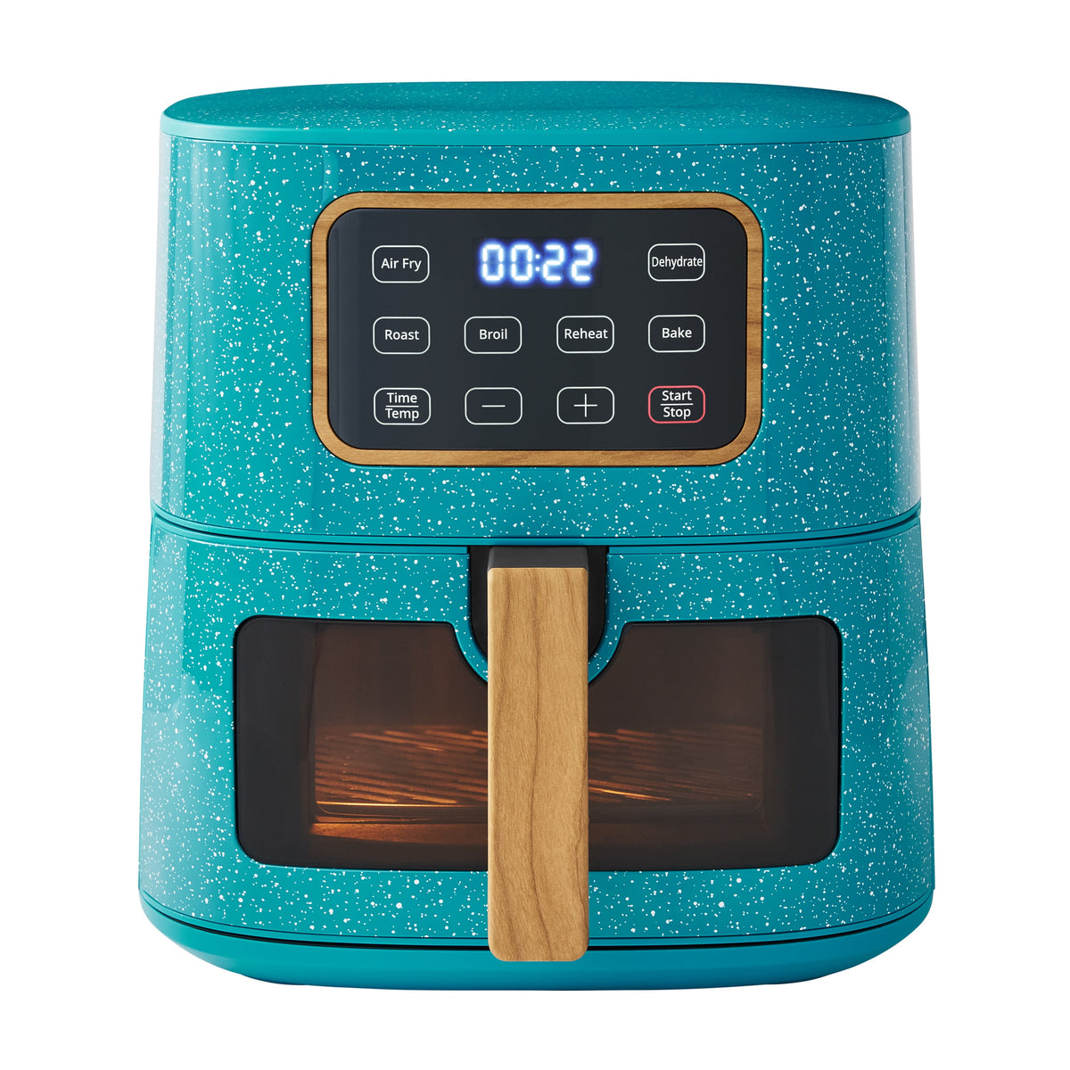 The Pioneer Woman 5.8 Qt Air Fryer, Linen Speckle - Energy Efficient - Cozy Cottage Textiles