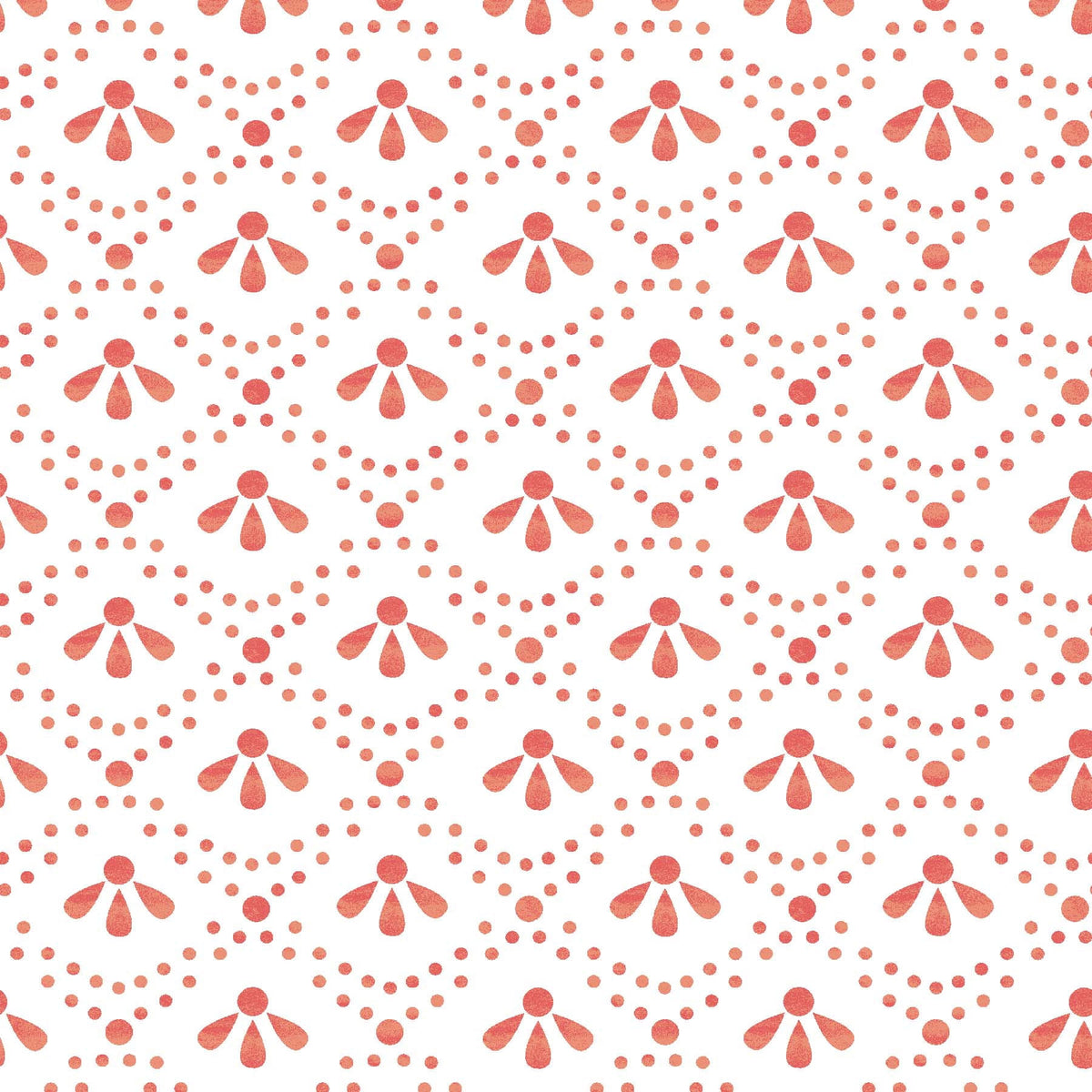The Pioneer Woman Coral Tonal Scallop Peel And Stick Vinyl Wallpaper, 215-in by 20.5-in, 30.75 sq. ft.
