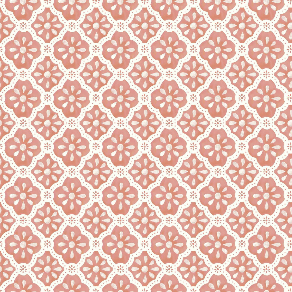 The Pioneer Woman Pink Salmon Washy Trellis Peel and Stick Wallpaper, 18" x 18.86'