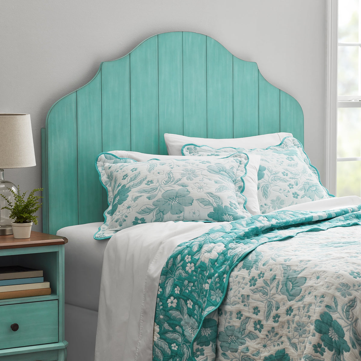 The Pioneer Woman Queen Headboard Made With Solid Wood Frame, White - Classic Cottagecore Essential