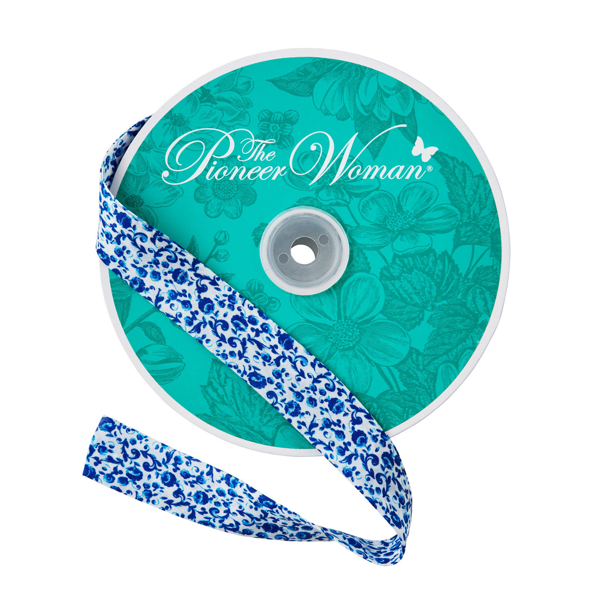 The Pioneer Woman Sweet Rose Double Fold Cotton Quilt Binding Ribbon, 7/8" x 25 Yards -