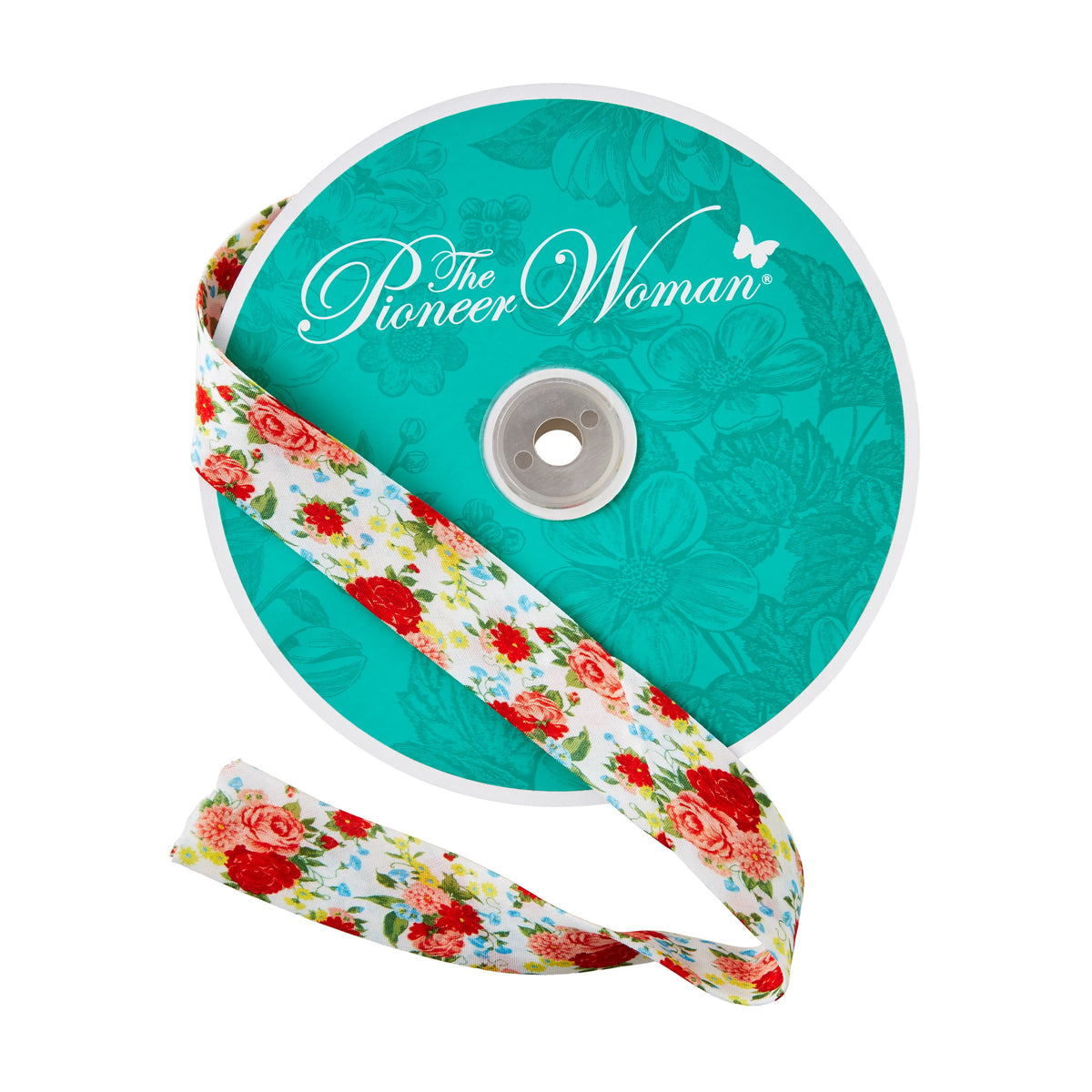 The Pioneer Woman Sweet Rose Double Fold Cotton Quilt Binding Ribbon, 7/8" x 25 Yards