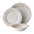 The Pioneer Woman Vintage Lace 12-Piece Ceramic Dinnerware Set, Linen