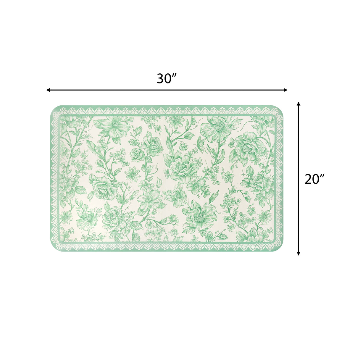 The Pioneer Woman Agatha Comfort Kitchen Mat, Green, 20" x 30"
