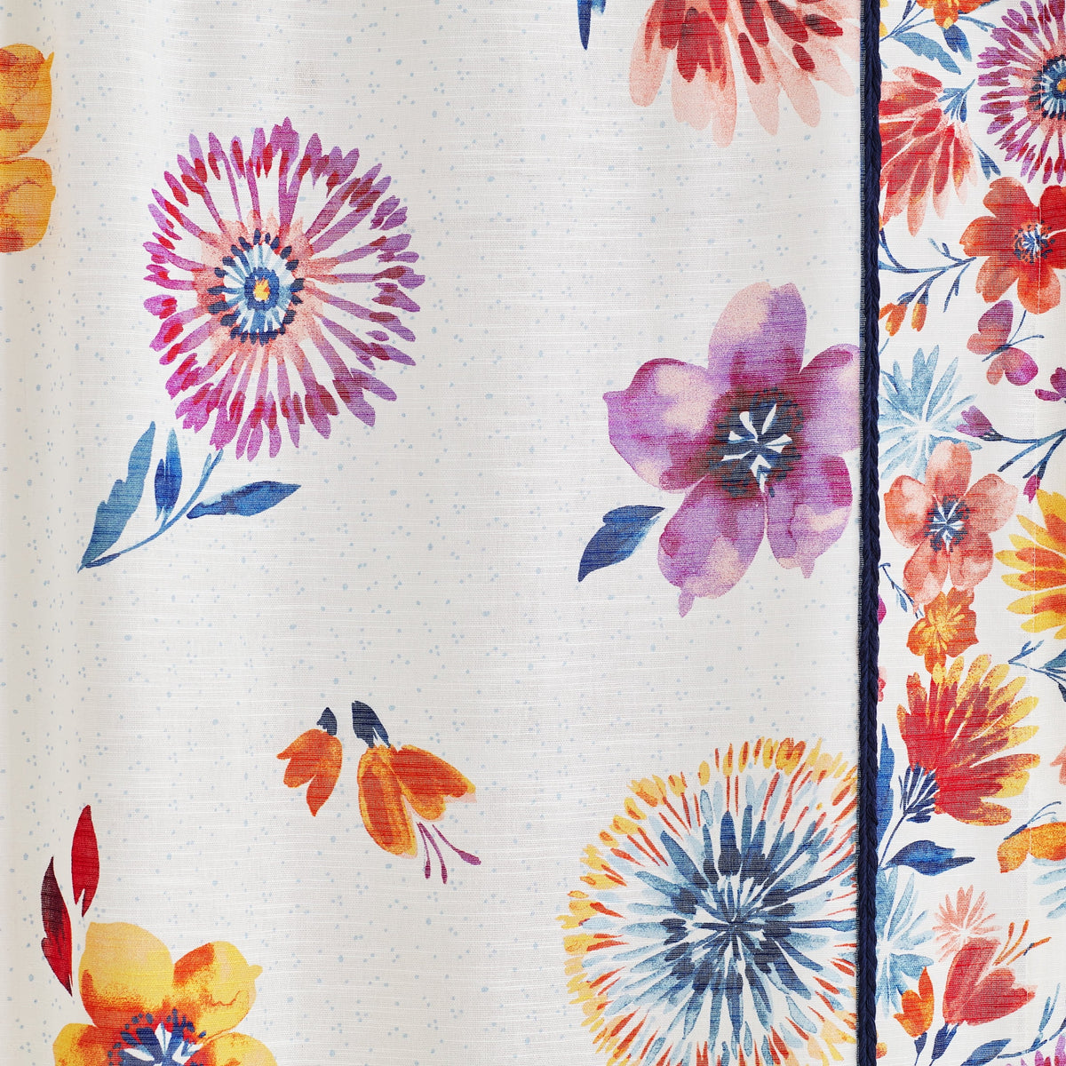 The Pioneer Woman Sheer Cotton Curtain Panel, Floral,1 Panel, 50"W x 84"L