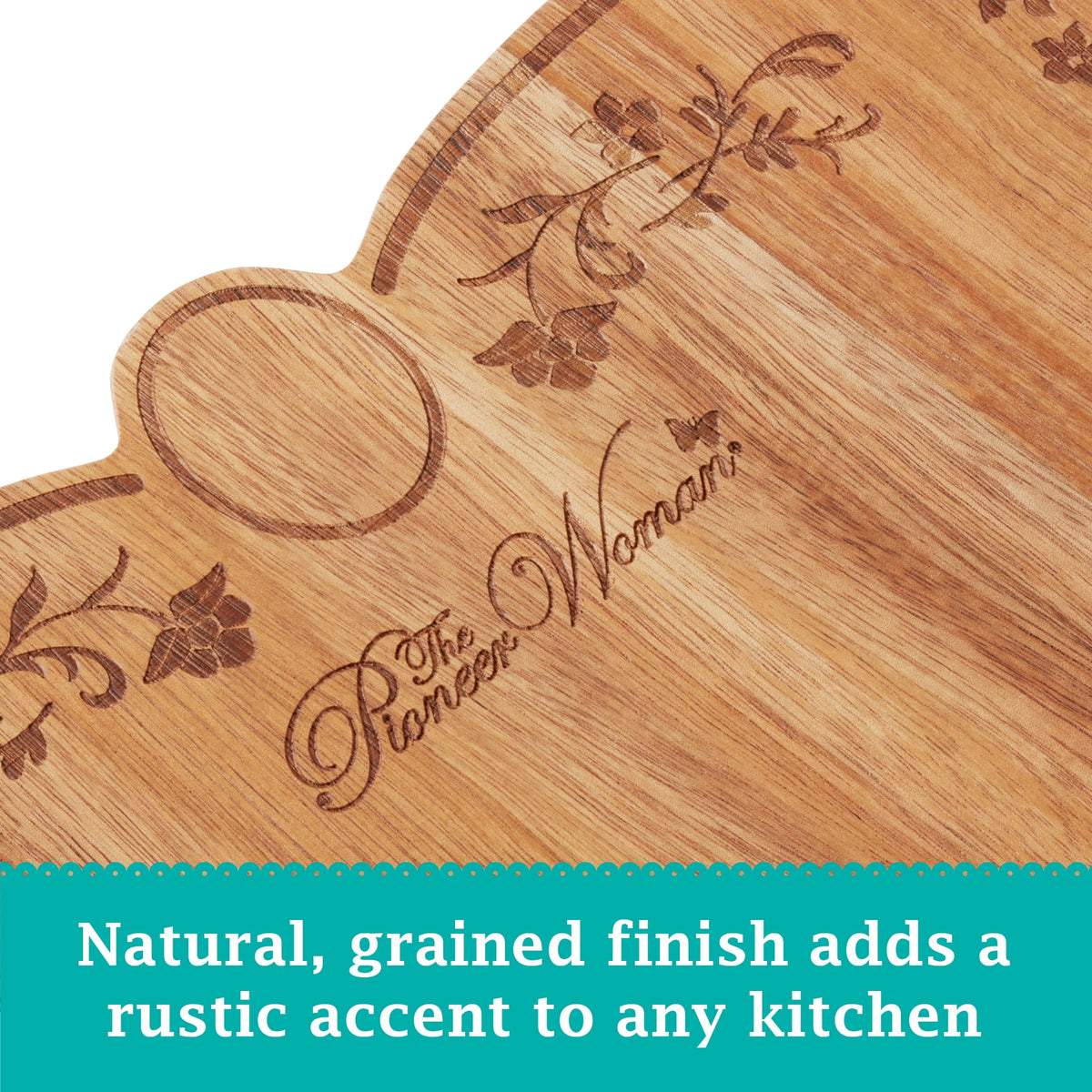 The Pioneer Woman 26-inch x 14-inch Wood Rolling Pin Rack