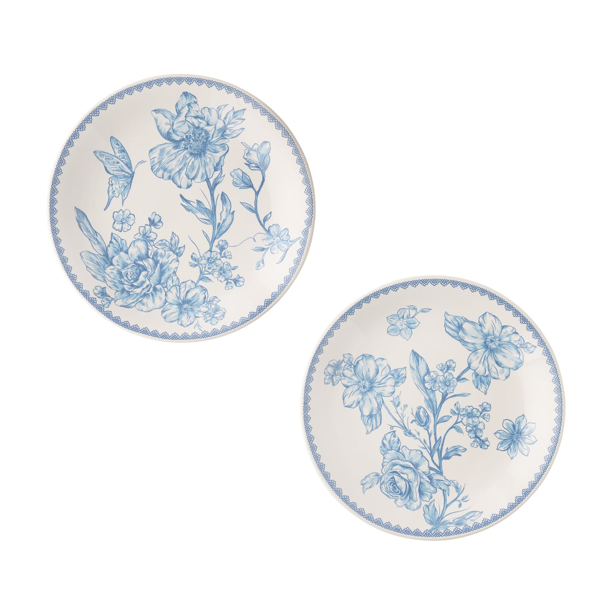 The Pioneer Woman Agatha Stoneware Appetizer Plate, Blue, Set of 6
