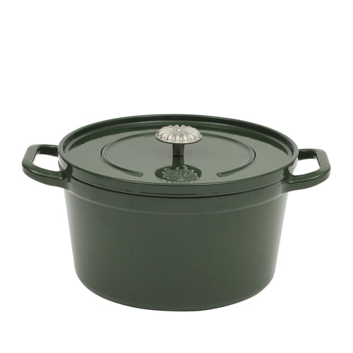 The Pioneer Woman 5-Quart Enamel Cast Iron Dutch Oven with Lid, Dark Green