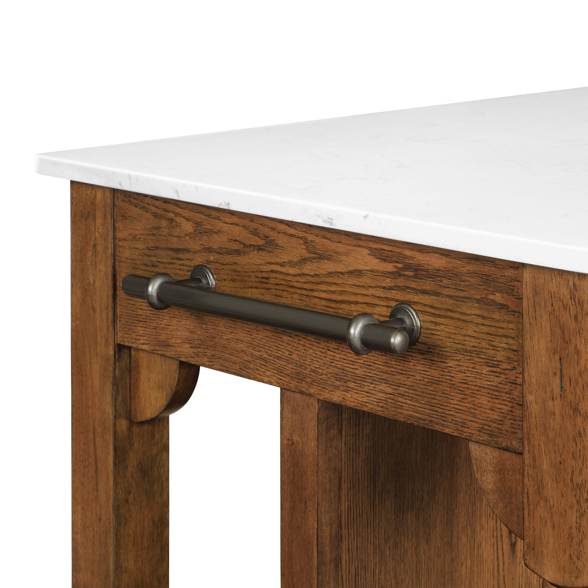 The Pioneer Woman Harper Kitchen Island with Drawers, Homestead Brown