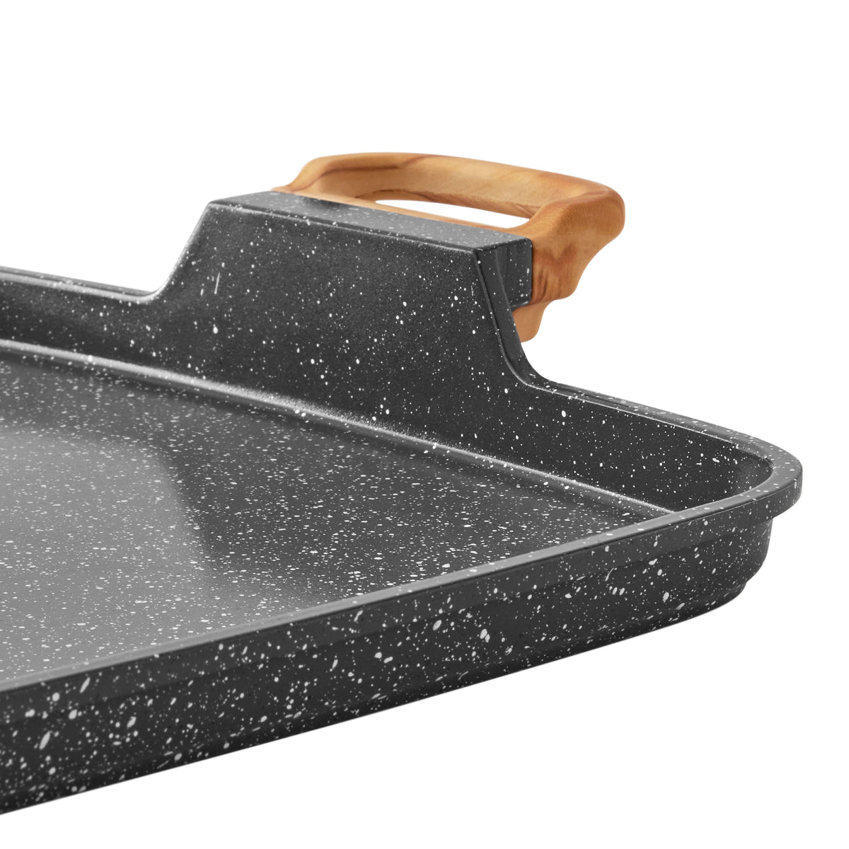 The Pioneer Woman Prairie Signature Cast Aluminum Double Griddle, Charcoal Speckle