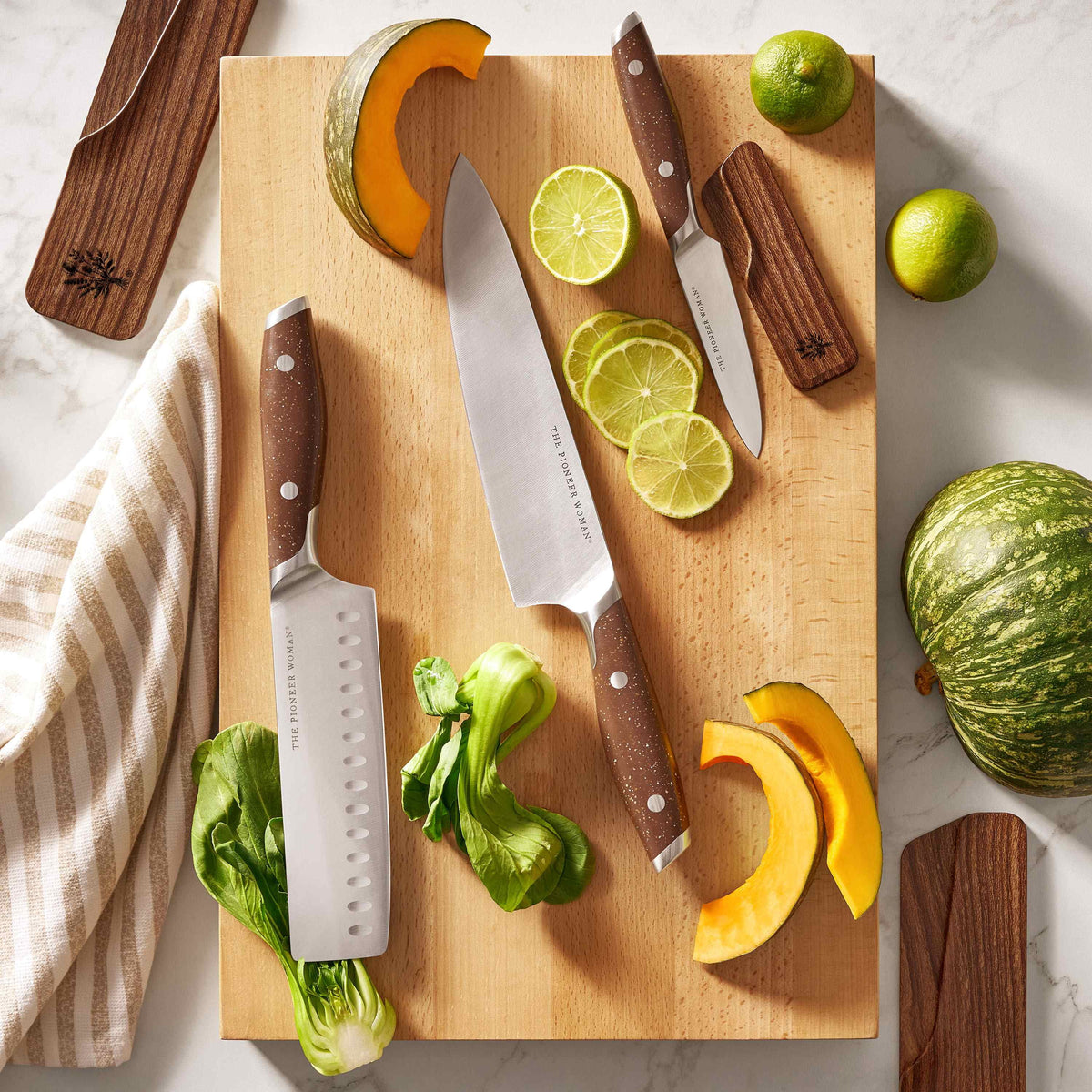 The Pioneer Woman 3-Piece Knife Set, Brown Speckle