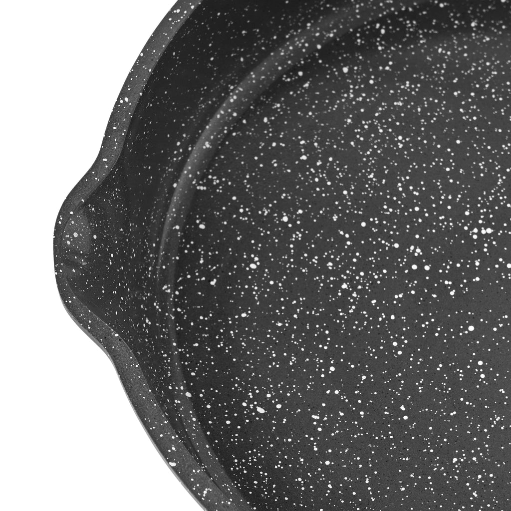 The Pioneer Woman Prairie Signature Cast Aluminum 12" Fry Pan, Charcoal Speckle